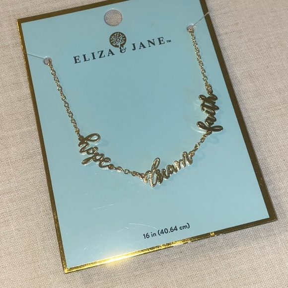 Brand New Necklace “ hope dream faith” Size: 16 in. Pretty Necklace!! - Picture 1 of 13
